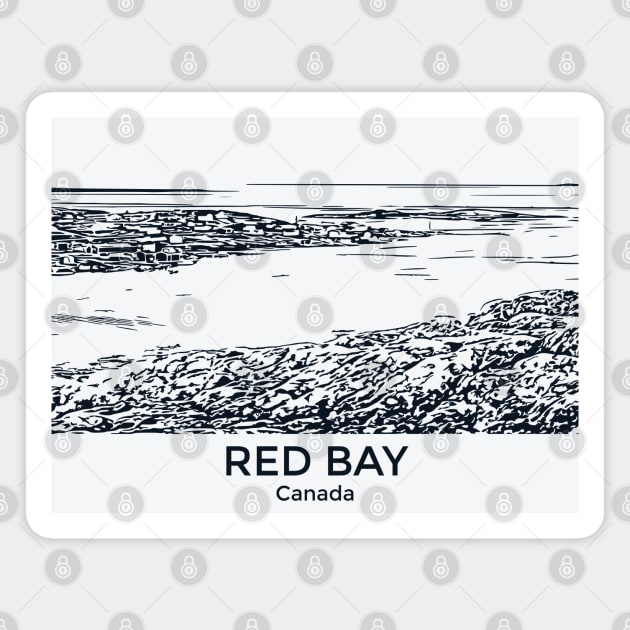 Red Bay - Canada Magnet by Lakeric